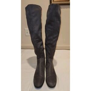 Nine West Women's Allair2 Over the Knee Boots Black Suede Size 7 M